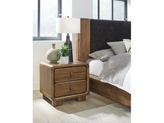 Boka Impala Two Drawer Acacia Wood Nightstand