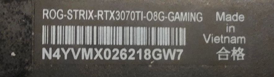 ASUS ROG Strix RTX 3070 Ti OC Gaming 8GB