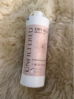 Unfiltered dry run tanning solution