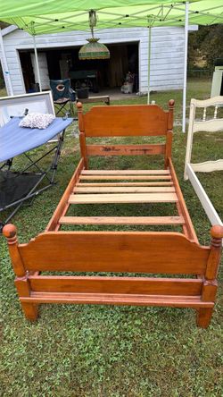 Twin size maple bed frame