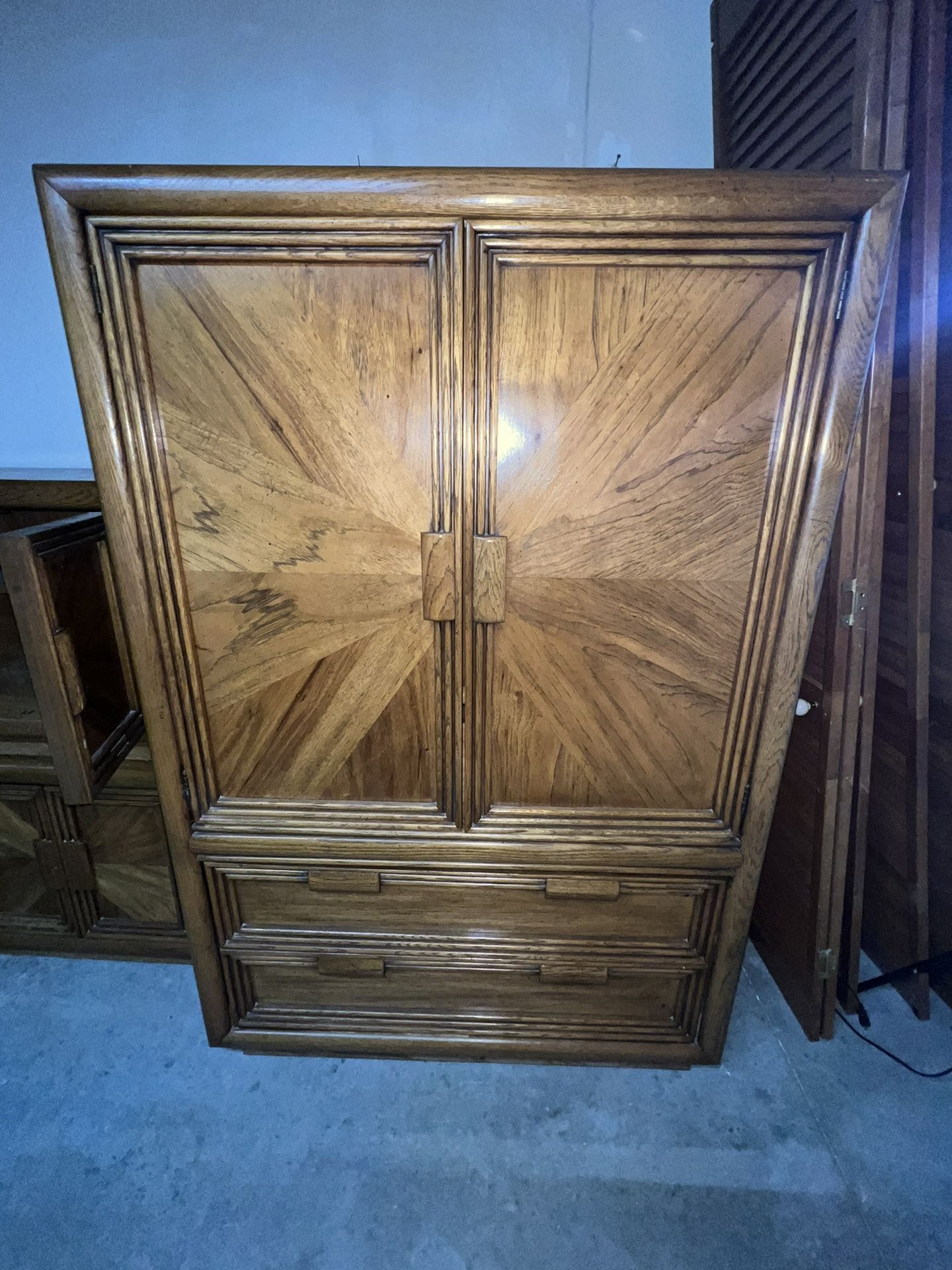 Vintage Lane Altavista 1970s Mid Century Mod Style - Armoire Wardrobe