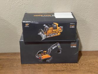 Rc excavator and Bull dozer set