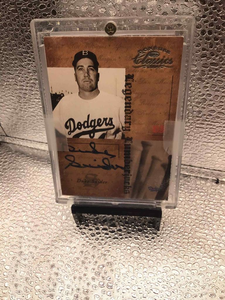 Duke Snider Autographed Signed Baseball Card Authentic Legendary Lumberjacks Limited Number Card 0018/1000 "Dodgers"