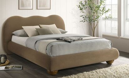 Brand New Brown Queen Platform Bed Frame (Available In Eastern King)