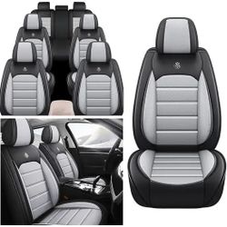 Joj Car Seat Cover Fit For Hyundai Palisade 2020-2023, Black Gray Set