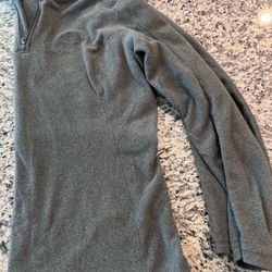 The North Face Gray Zip Up Sweater with Classic Design