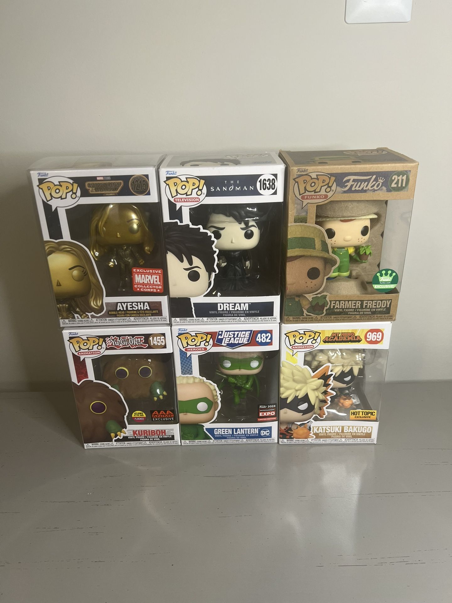 Funko Pop! Lot Of 6 (1215, 1638, 211, 1455,482, 969)
