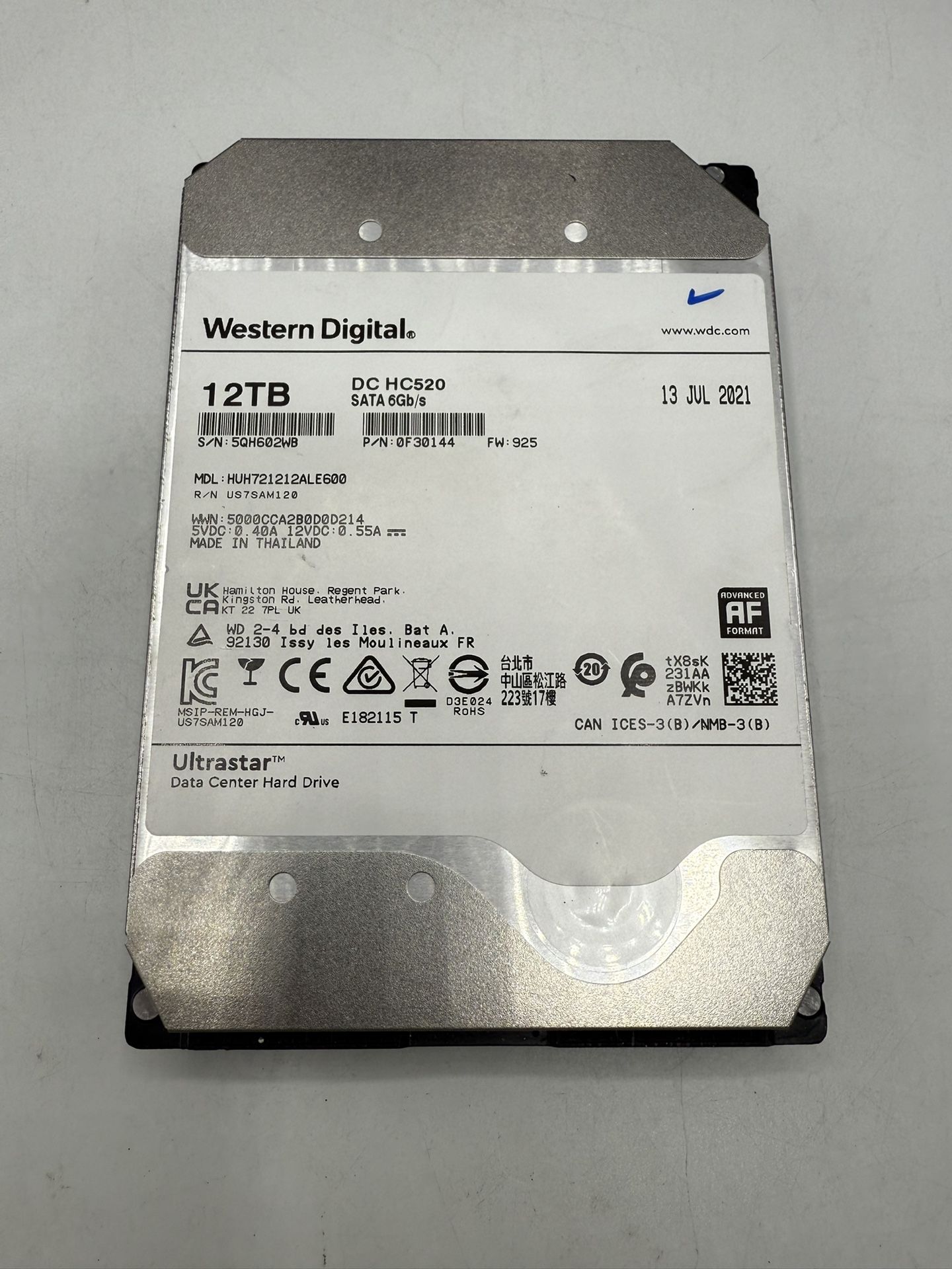 Western Digital 12TB HDD 