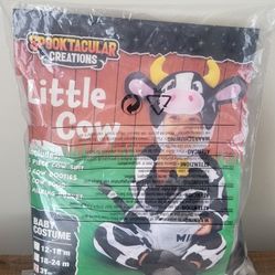 Spooktacular Creations Unisex Toddler Cow Costume Jumpsuit Outfit with Milking B