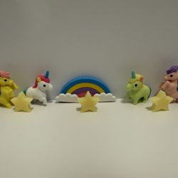 Kawaii Japanese Novelty Erasers Lot 23 Pieces Food Animals Japan Stationery