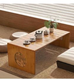 Japanese Style Low Bamboo Coffee Table