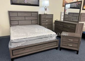 Grey Queen 4pc bedroom set