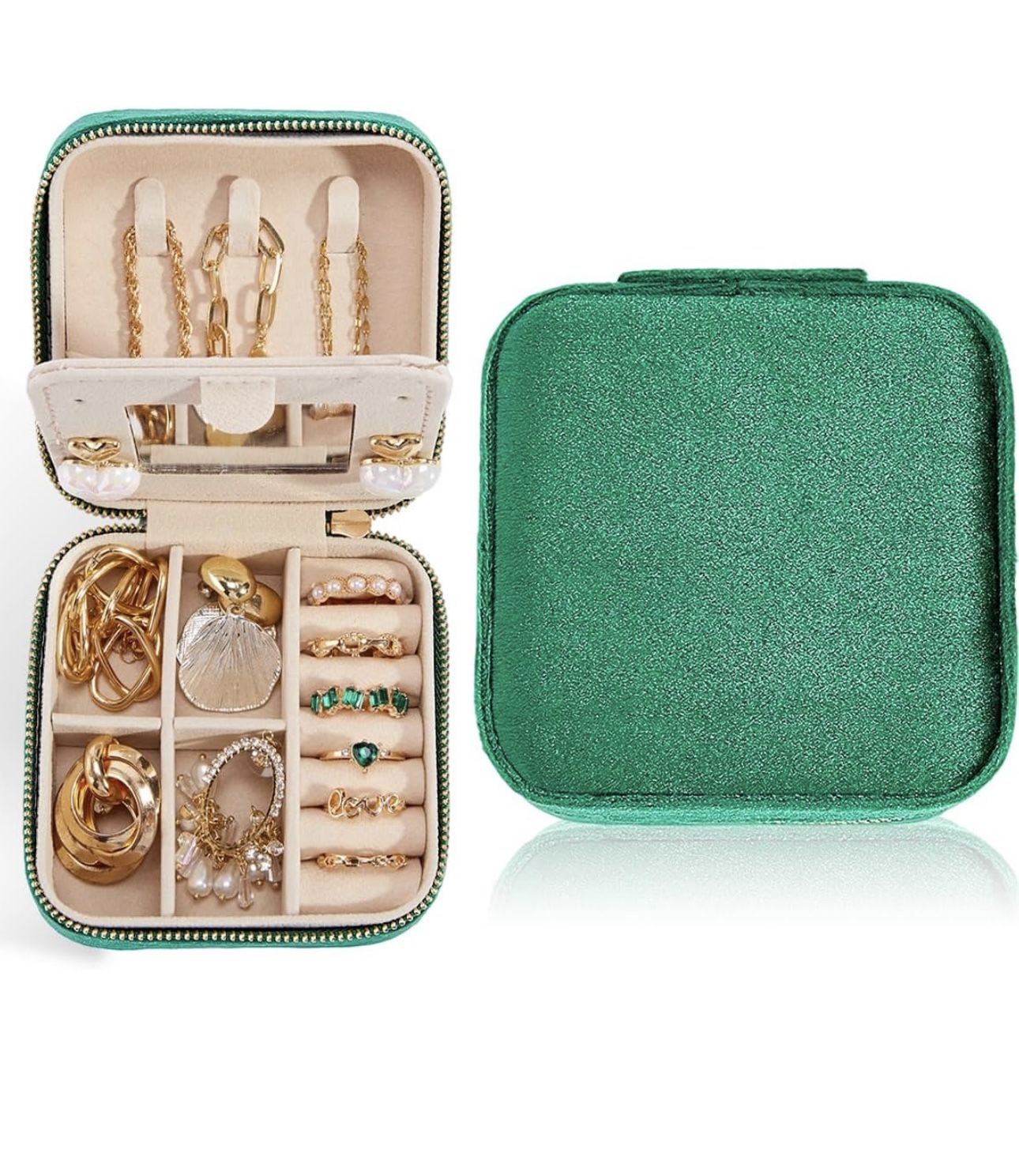 Joyero De Terciopelo Color Verde