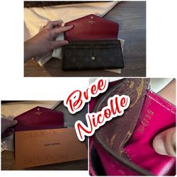 Authentic LV Sarah Wallet in Fuchsia 