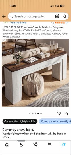 Little Tree 70.9" Console Table White