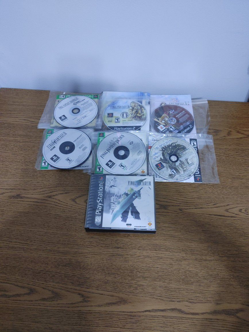 Set of 7 PS2 Final Fantasy Games 