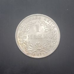 1915d Uncirculated German Silver Mark 