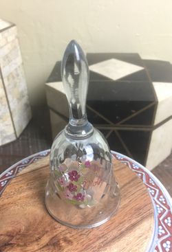 VTG FENTON VERY PALE BLUE HAND MADE BELL