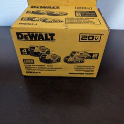 DeWalt 4 Pack Box Contains 2 4AH XR  Batteries And 2 2 AH XR Batteries 