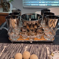 Vintage Art Deco Bar Glassware Set