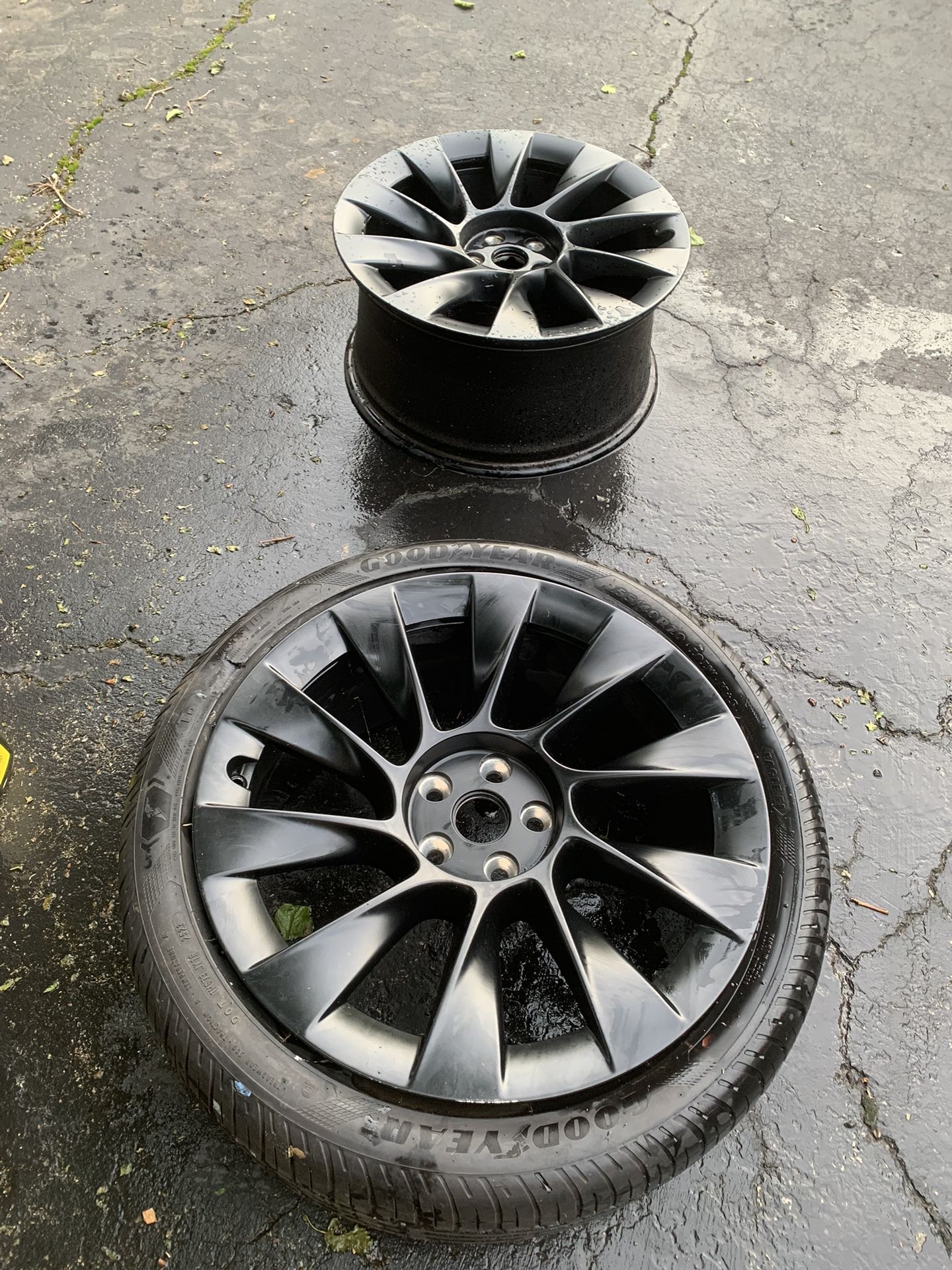 Tesla Model Y Turbine Rims & Tire 255/40/R20