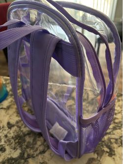 Purple Clear Backpack Bag