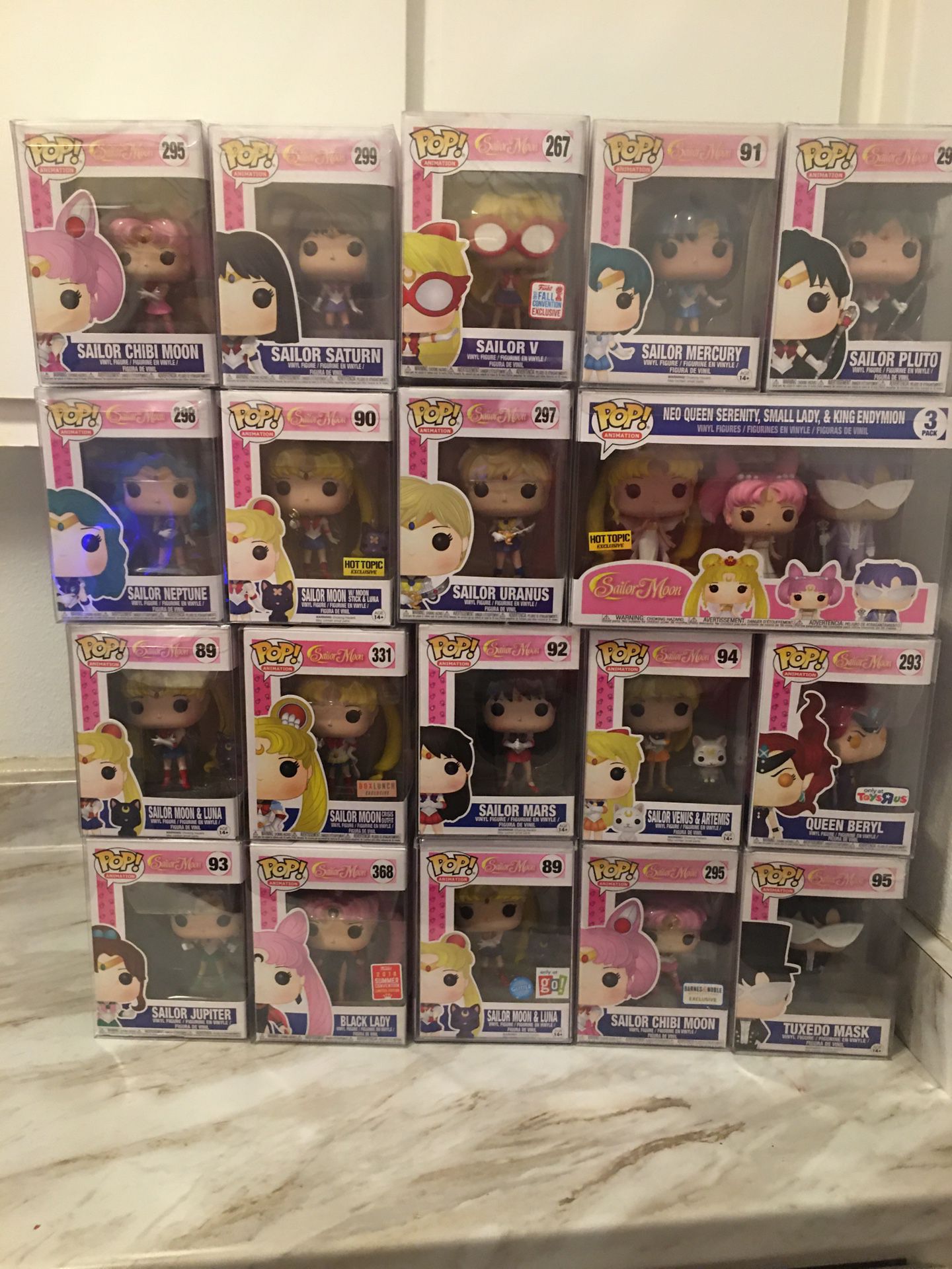 Complete Sailor moon Funko pop lot