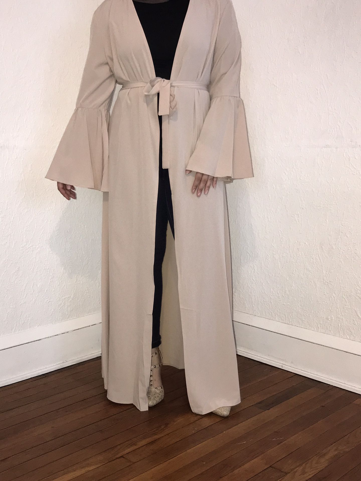 Wide sleeve abaya cardigan