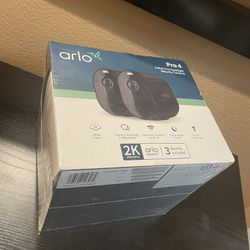 Arlo Pro 4 Spotlight Camera - Wireless Security 2 Pack, Black