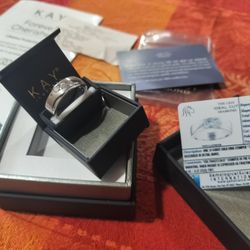 💎 The Leo Ideal Cut Diamond Wedding Band – ½ CTW, 14K White Gold (Never Worn, Certified)