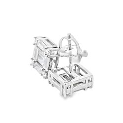 Sterling Silver VVS Moissanite 2.64 CTW Fancy Earring