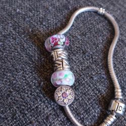 Pulcera Pandora Original 925 Con 5 Charms 