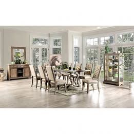 Natural Tone Dining Set - 7 Piece Set