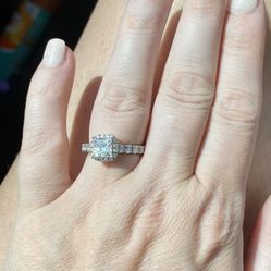 14k WG Authentic Engagement Diamond Ring