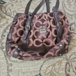 Coach Medium Brown Signature Bag