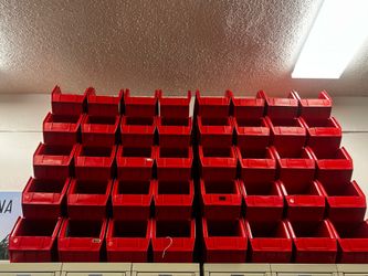 Red Storage Bins