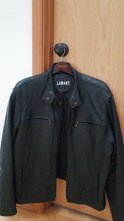 Black leather jacket