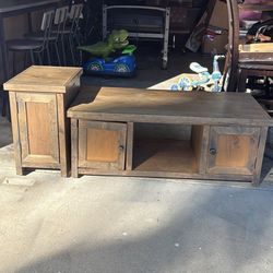 Solid Wood Coffee Table And End Table