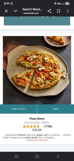 Large round stone Pizza