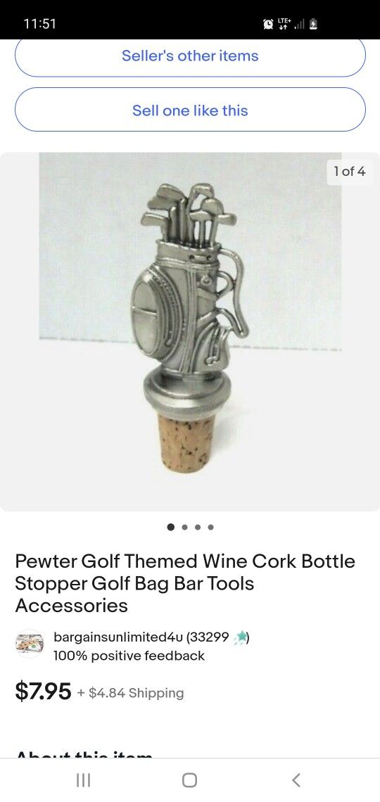 Antique Pewter Cork