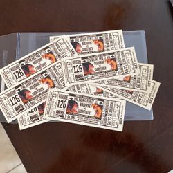 Promo tickets 89 Wolverine versus sabertooth nine of them