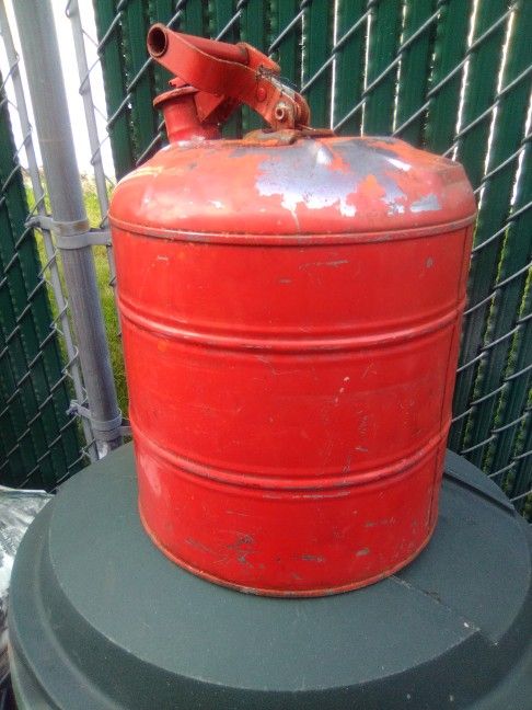 Vintage 5 gal Gas Can 