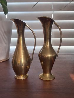 Pair of Vintage brass vases