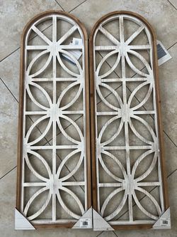 Belle Maison Arched Wood Wall Décor – 43” x 14”