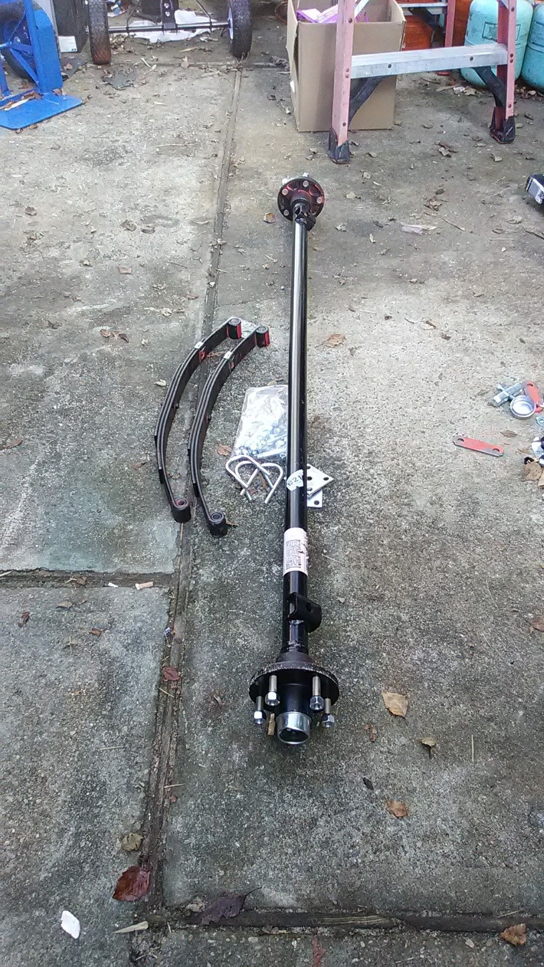 Complete trailer axle