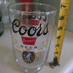 Coors Banquet beer glass Vintage