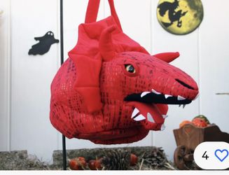 Pottery barn red Dragon Treat Bag