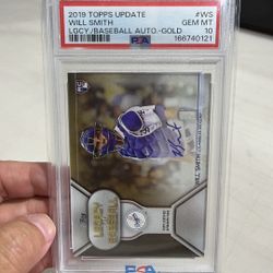2019 Topps Update Will Smith Gold RC Auto /50 PSA 10 POP 1