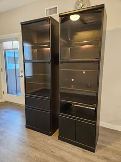 Lighted china cabinets / entertainment towers