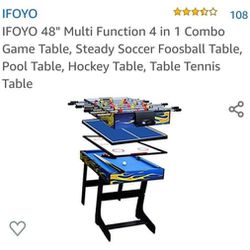 4 in 1 game table. New in box- never opened